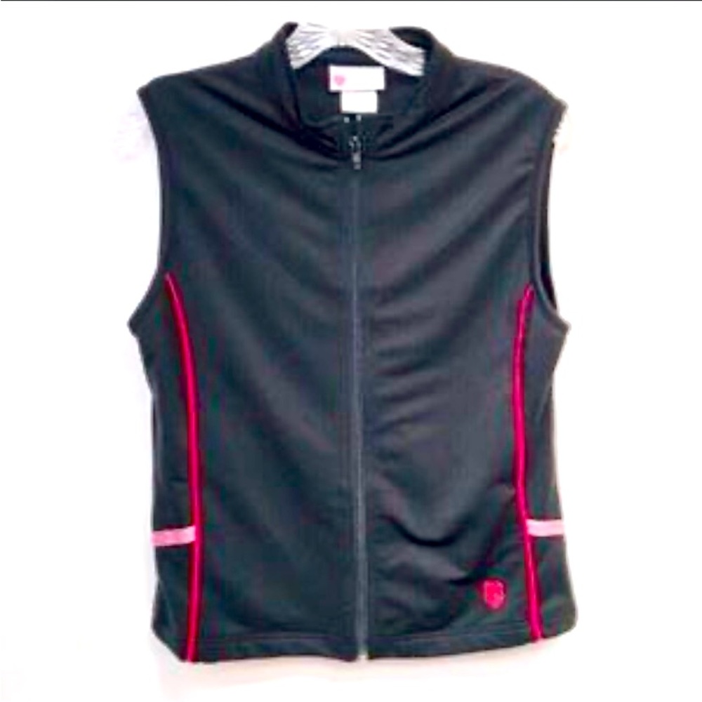 K-Swiss Y2K Zip-Up Vest black red athletic activewear outerwear